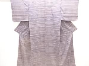 アンティーク　錦紗横段模様織出し着物